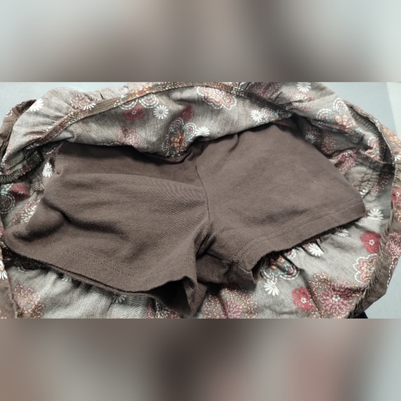 Carter's Girls Brown Retro Floral Skort 3T cottagecore - Picture 7 of 10